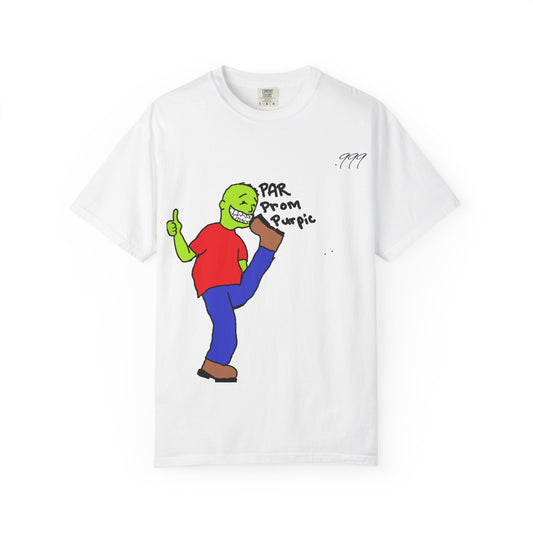 Playful Unisex Garment-Dyed T-Shirt with Fun Character Design, Casual Wear, Graphic Tee, Gift for Friends, Everyday Style, Unique Fashion