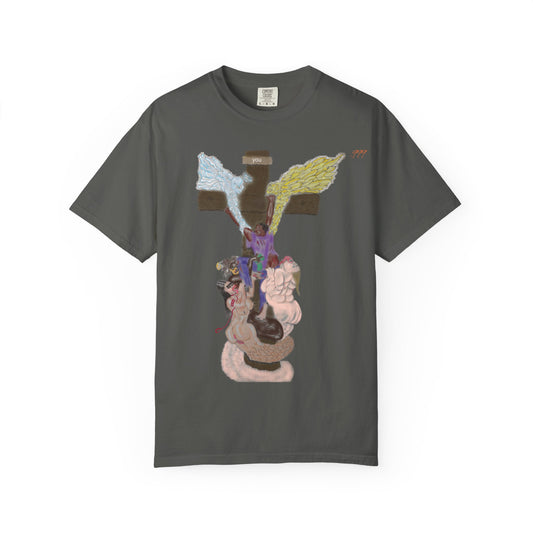 Spiritual Art T-shirt - Unique Garment-Dyed Tee for Self-Expression, Casual Wear, Gifts for Art Lovers, Street Style Fashion, [...]