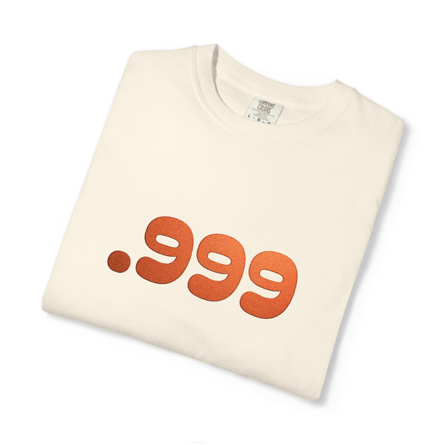 Garment-Dyed Unisex T-Shirt with .999 Design, Casual Wear, Street Style, Gift for Him/Her, Perfect for Everyday and Celebrations