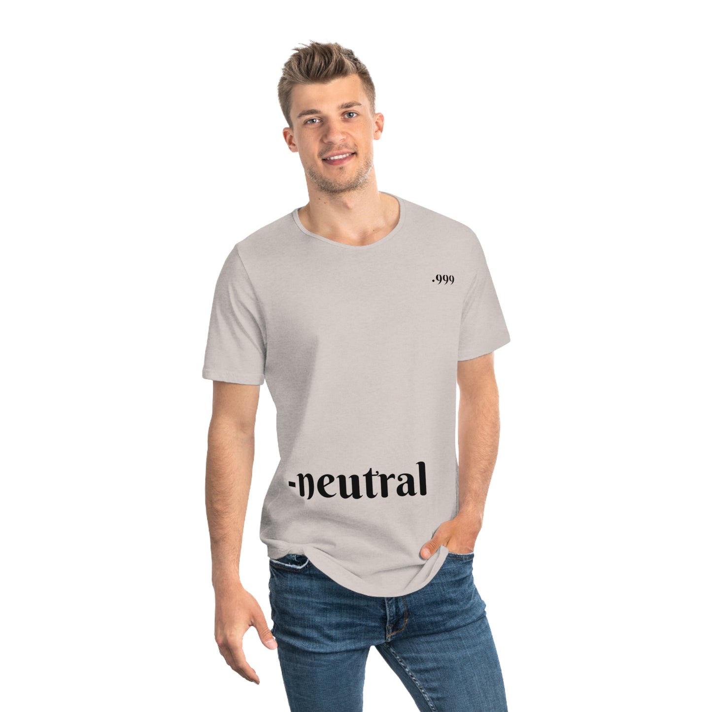 Men's Curved Hem Tee - Neutral Vibe, Stylish Casual Wear, Streetwear Essential, Perfect for Everyday or Special Occasions, Minimalist [...]