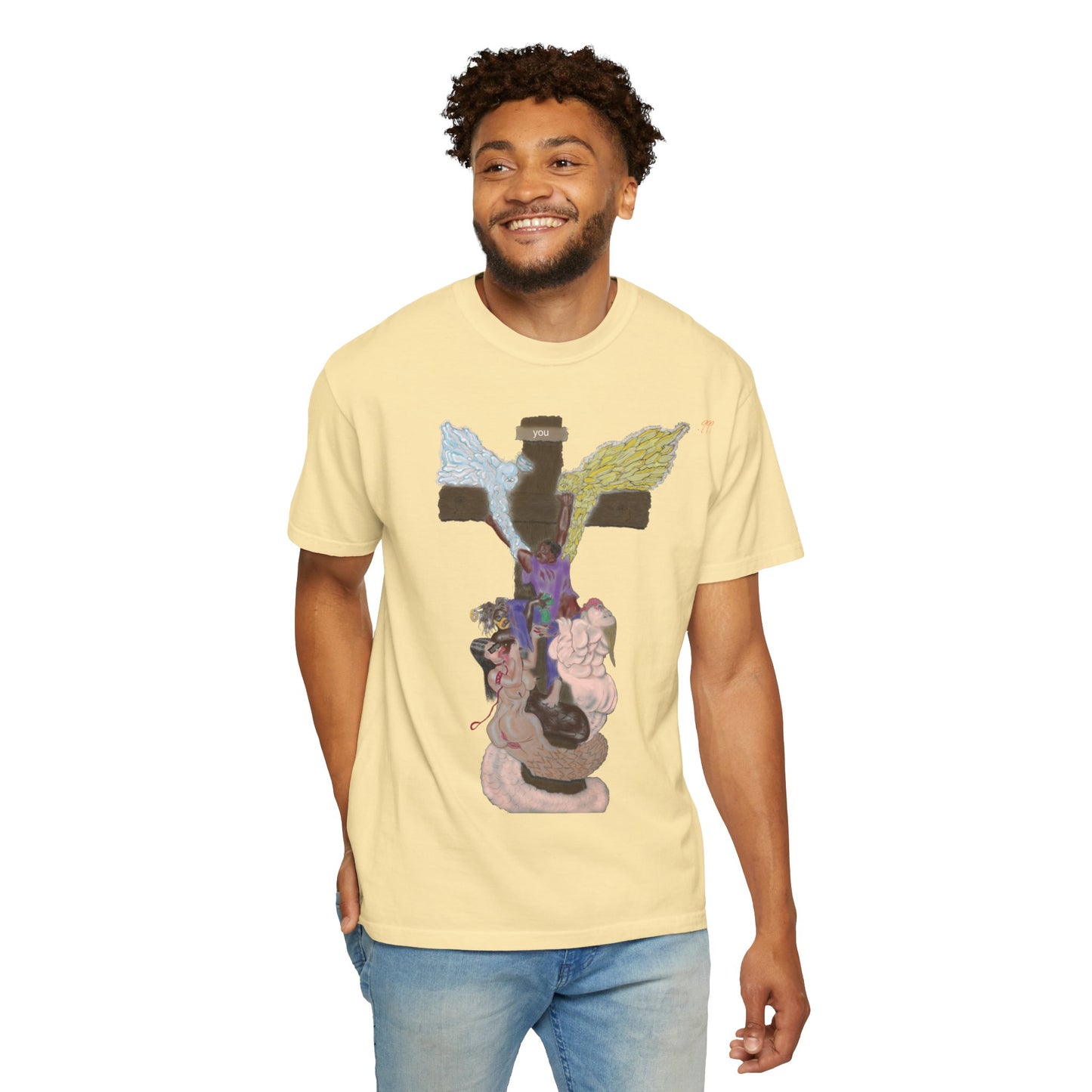 Spiritual Art T-shirt - Unique Garment-Dyed Tee for Self-Expression, Casual Wear, Gifts for Art Lovers, Street Style Fashion, [...]