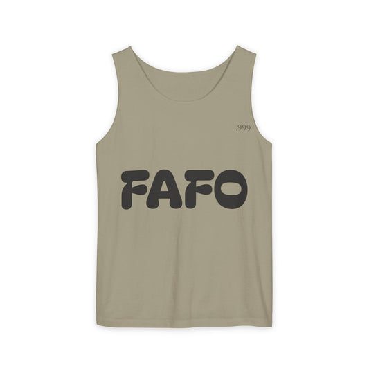 Trendy Unisex Tank Top with FAFO Design, Summer Essential, Casual Wear, Gift for Friends, Beach Outfit