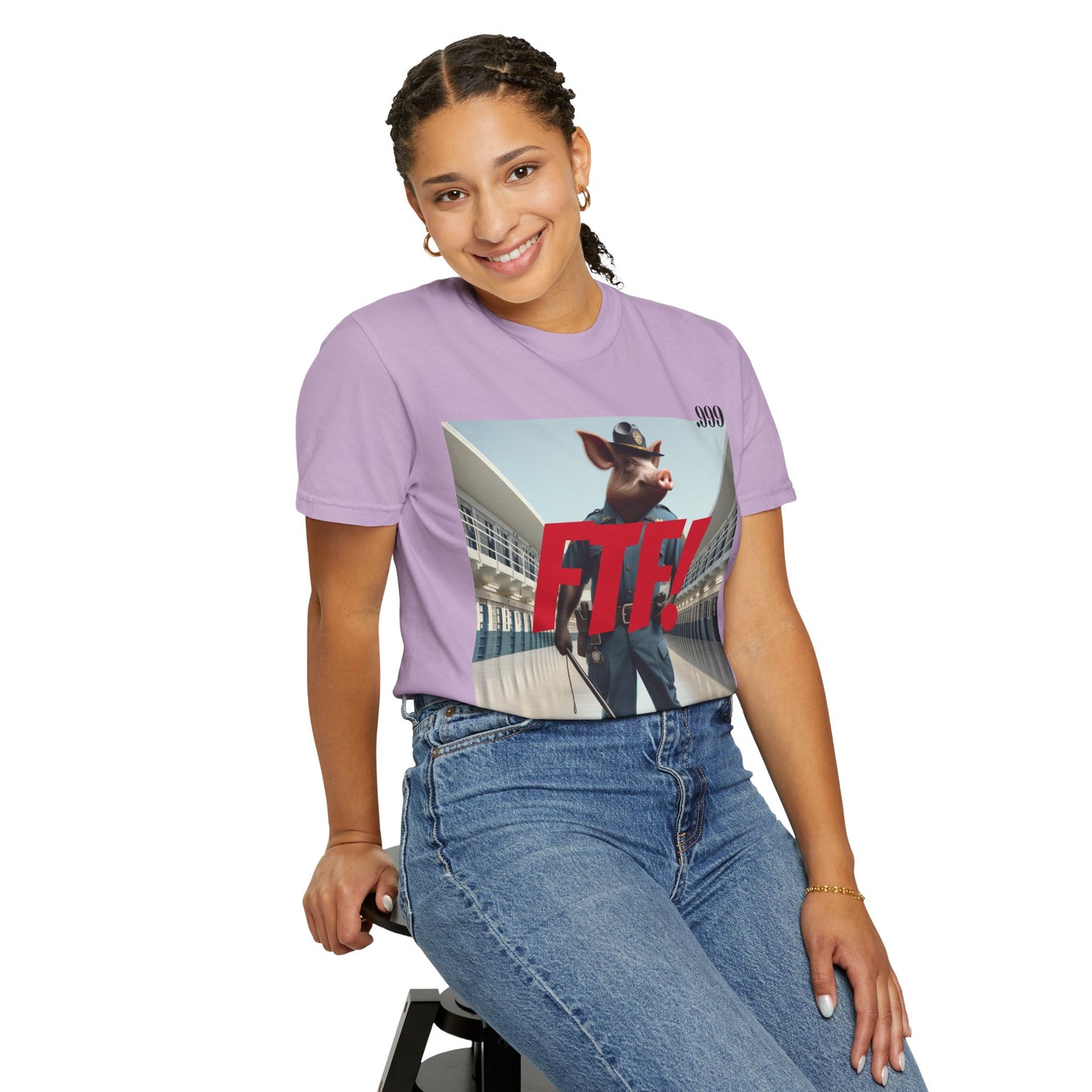 FTF! Unisex Garment-Dyed Tee - Bold Graphic Shirt for Trendsetters, Casual Wear, Gift for Friends, Street Style, Unique Wardrobe Must-Have