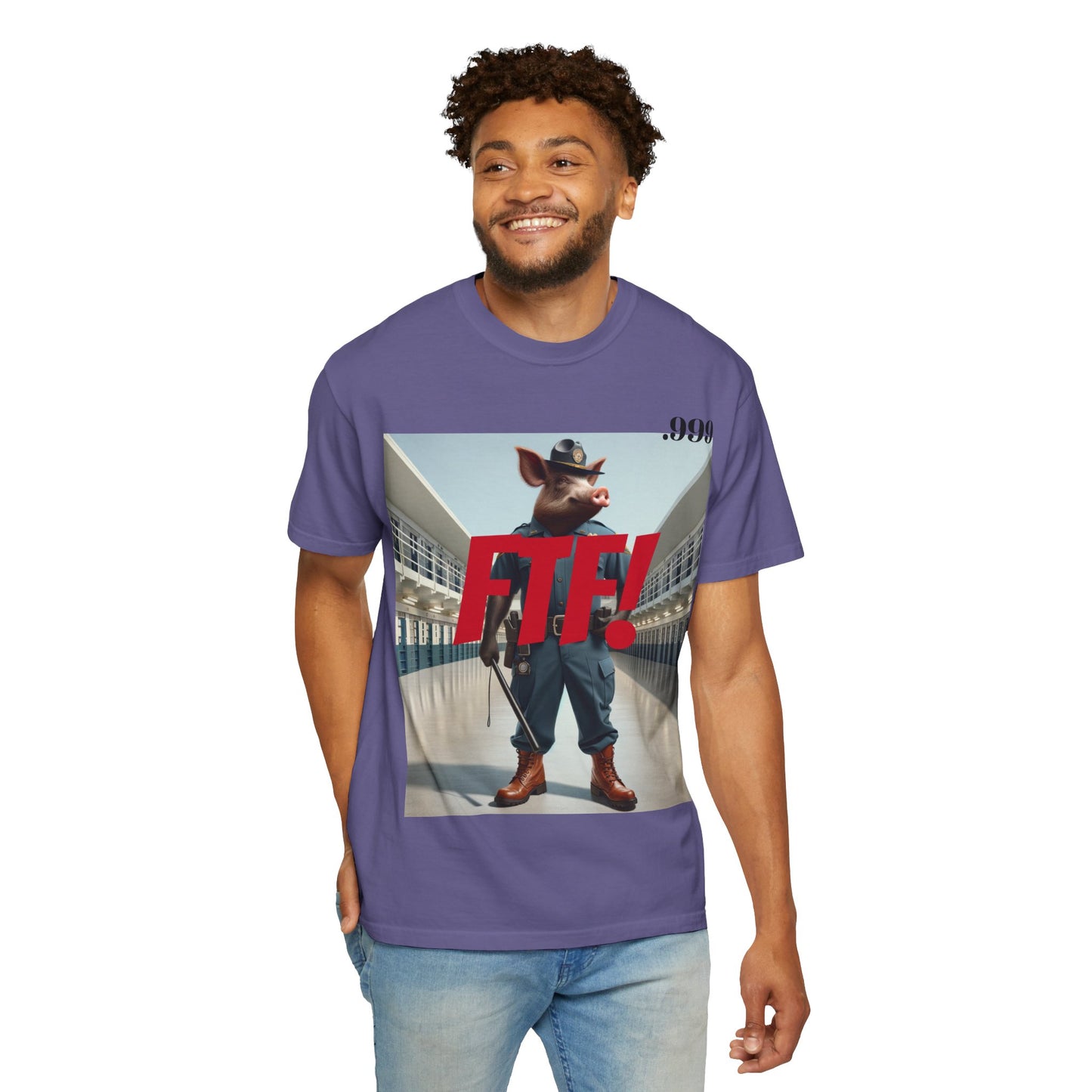 FTF! Unisex Garment-Dyed Tee - Bold Graphic Shirt for Trendsetters, Casual Wear, Gift for Friends, Street Style, Unique Wardrobe Must-Have