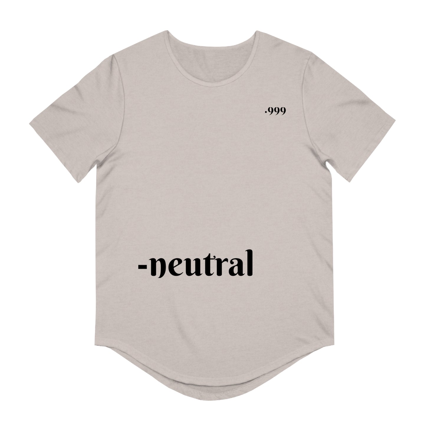 Men's Curved Hem Tee - Neutral Vibe, Stylish Casual Wear, Streetwear Essential, Perfect for Everyday or Special Occasions, Minimalist [...]