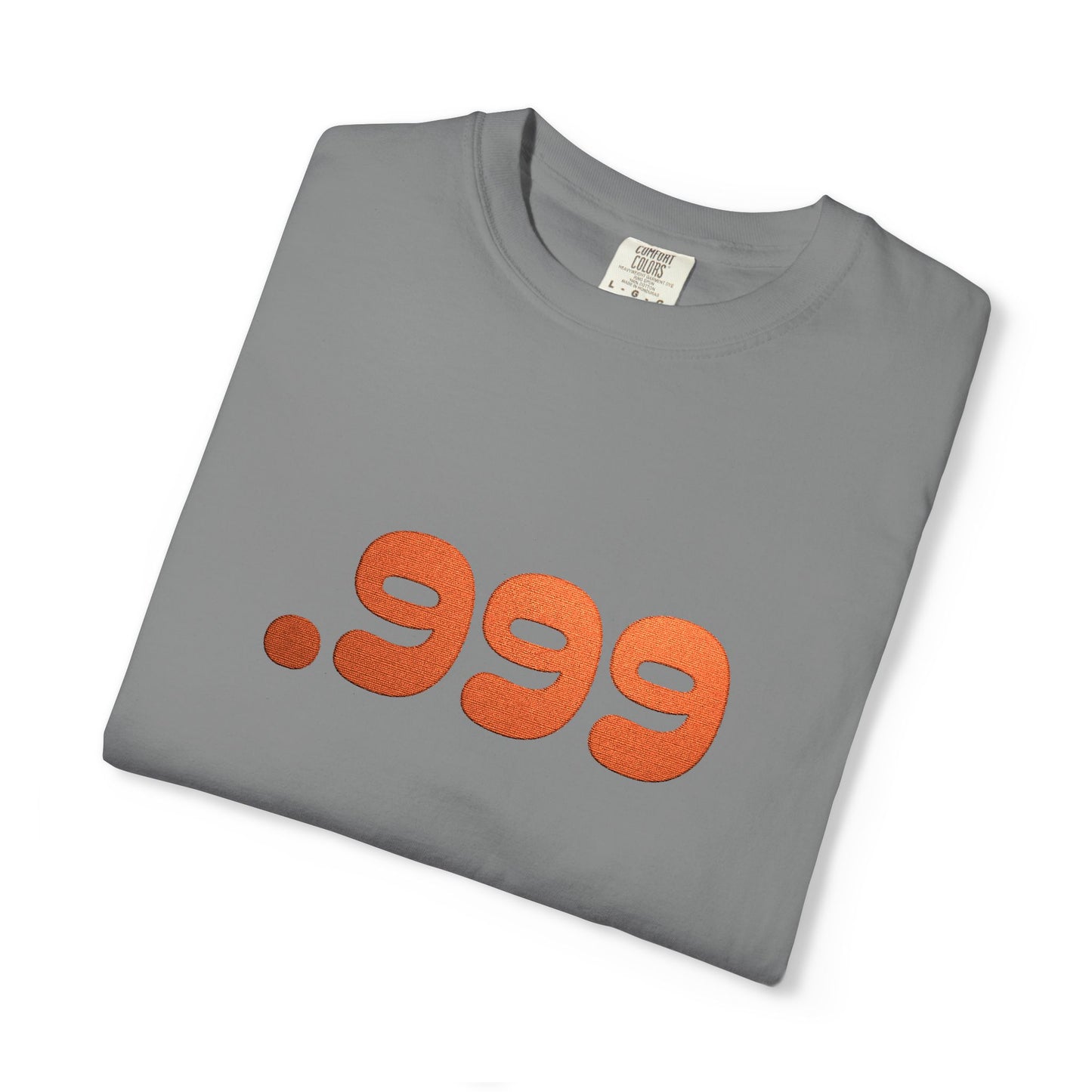 Garment-Dyed Unisex T-Shirt with .999 Design, Casual Wear, Street Style, Gift for Him/Her, Perfect for Everyday and Celebrations