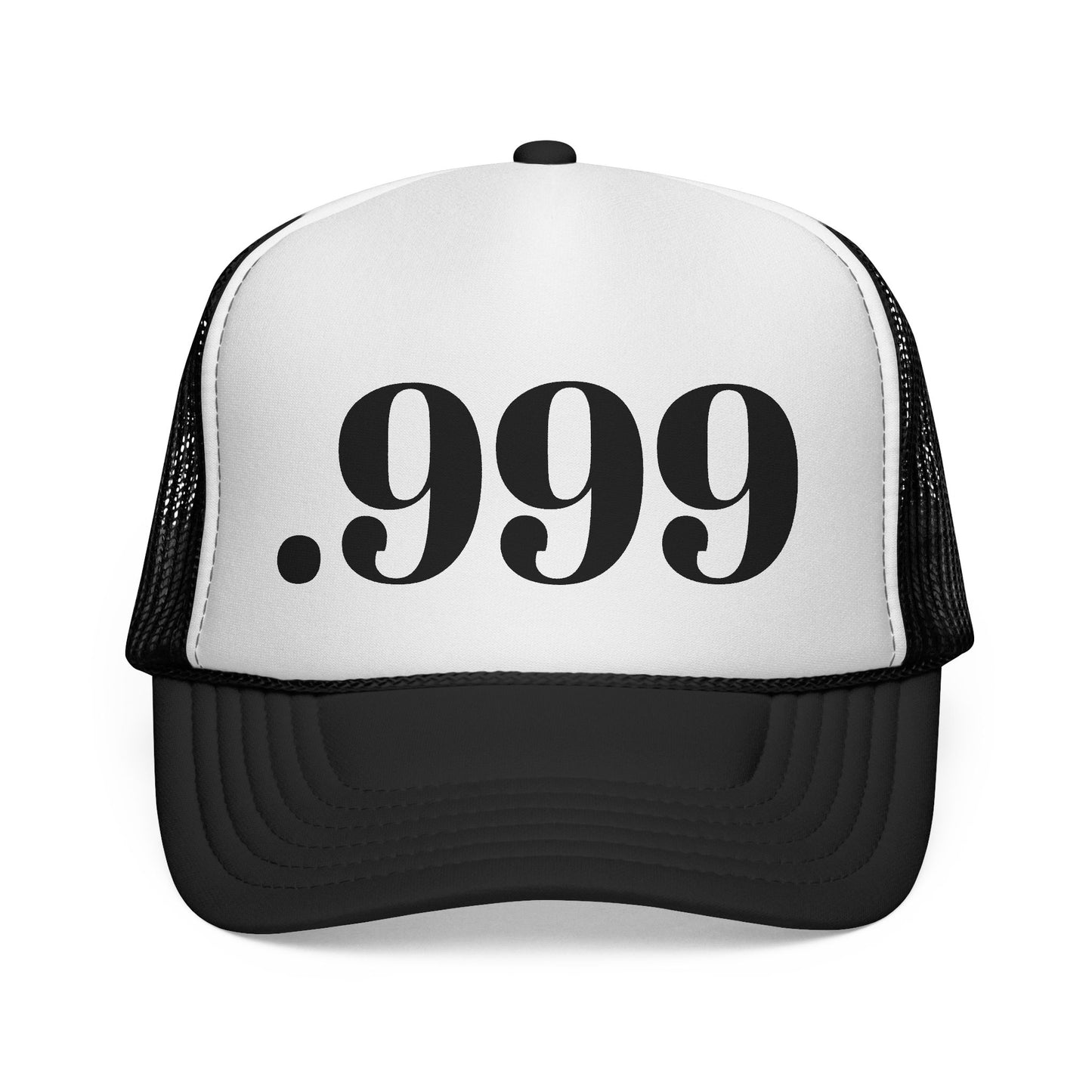 .999 Trucker Cap - Cool Casual Hat, Unique Gift for Dads, Summer BBQ, Outdoor Adventures, Statement Accessory