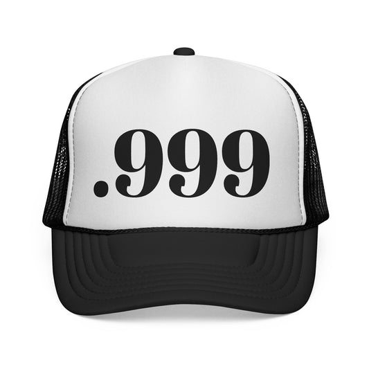 .999 Trucker Cap - Cool Casual Hat, Unique Gift for Dads, Summer BBQ, Outdoor Adventures, Statement Accessory