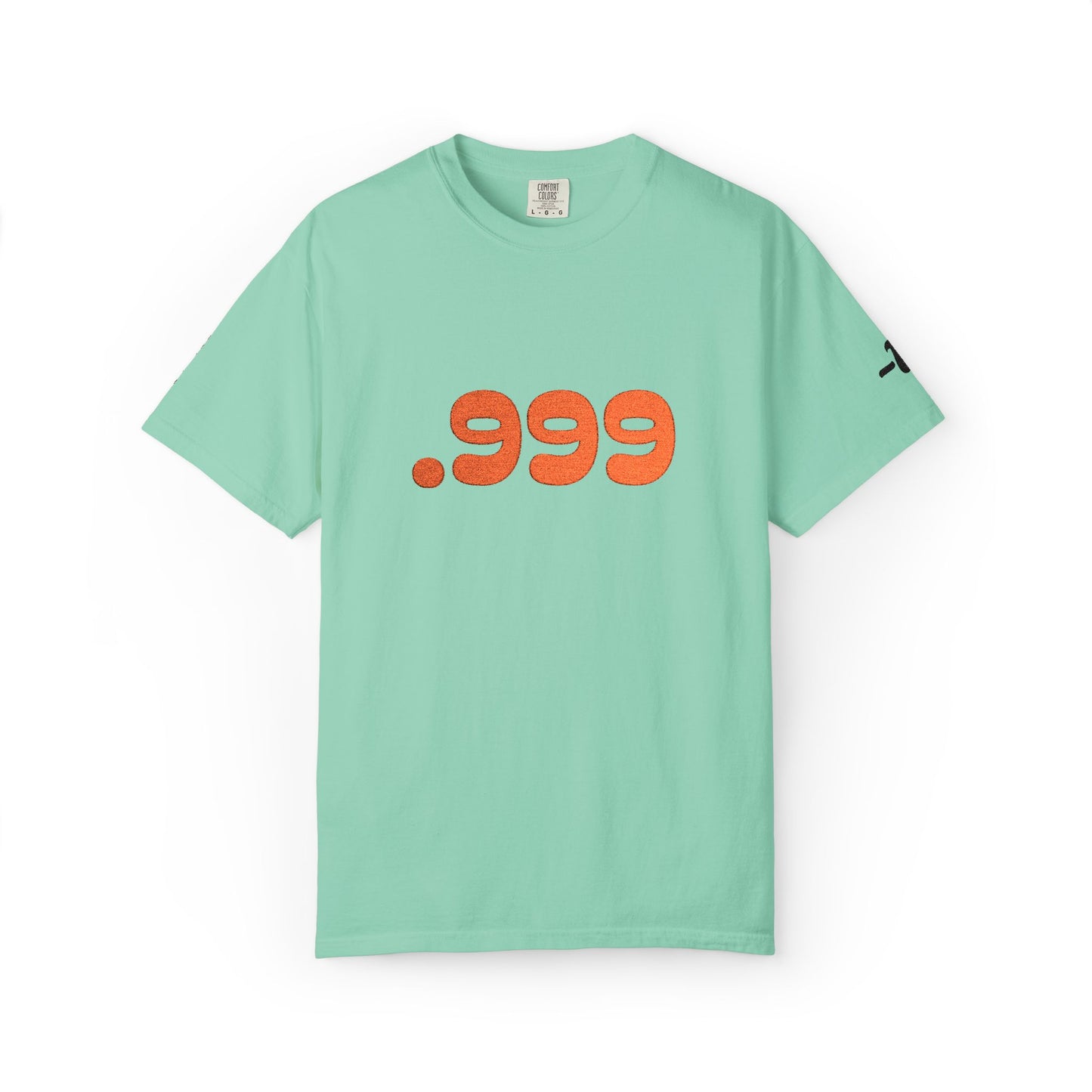 Garment-Dyed Unisex T-Shirt with .999 Design, Casual Wear, Street Style, Gift for Him/Her, Perfect for Everyday and Celebrations