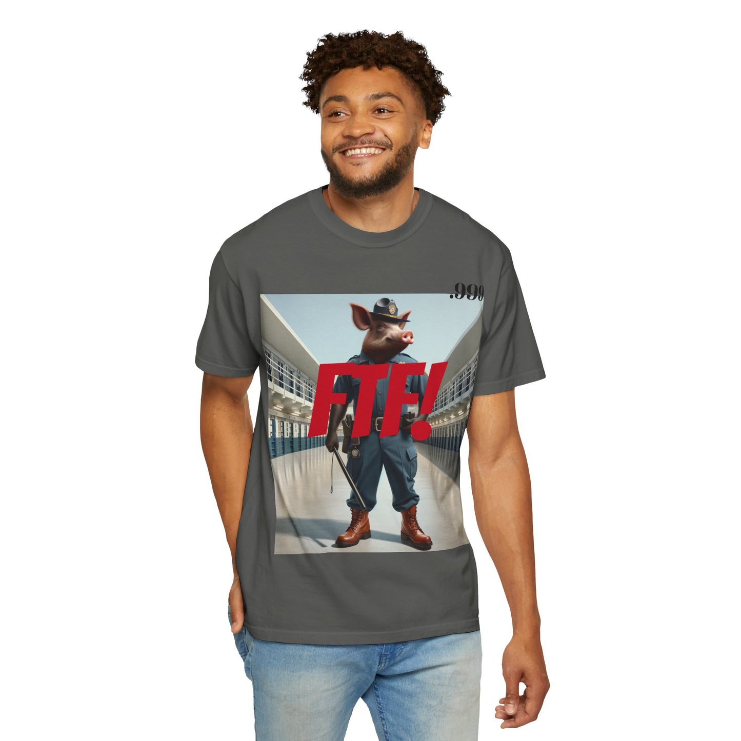 FTF! Unisex Garment-Dyed Tee - Bold Graphic Shirt for Trendsetters, Casual Wear, Gift for Friends, Street Style, Unique Wardrobe Must-Have