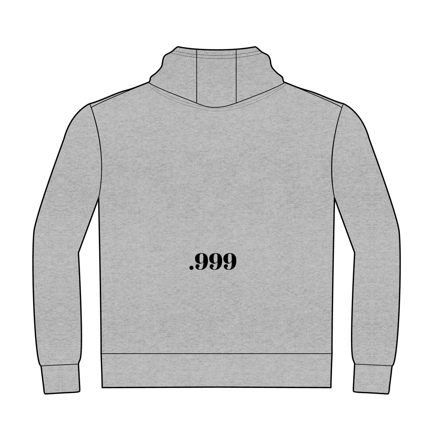 .999 Minimalist Hoodie, Unisex Casual Pullover, Comfortable Streetwear, Gift for Men and Women, Perfect for Every Occasion