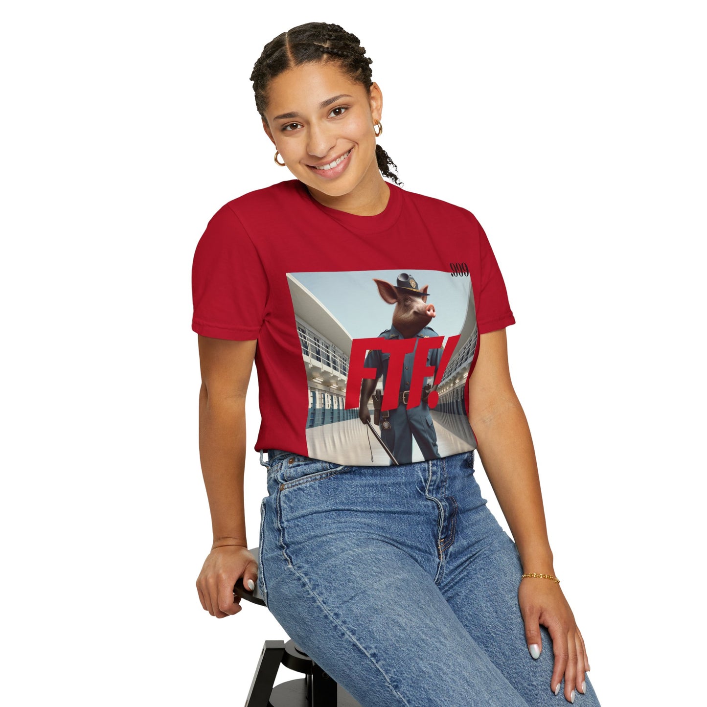 FTF! Unisex Garment-Dyed Tee - Bold Graphic Shirt for Trendsetters, Casual Wear, Gift for Friends, Street Style, Unique Wardrobe Must-Have