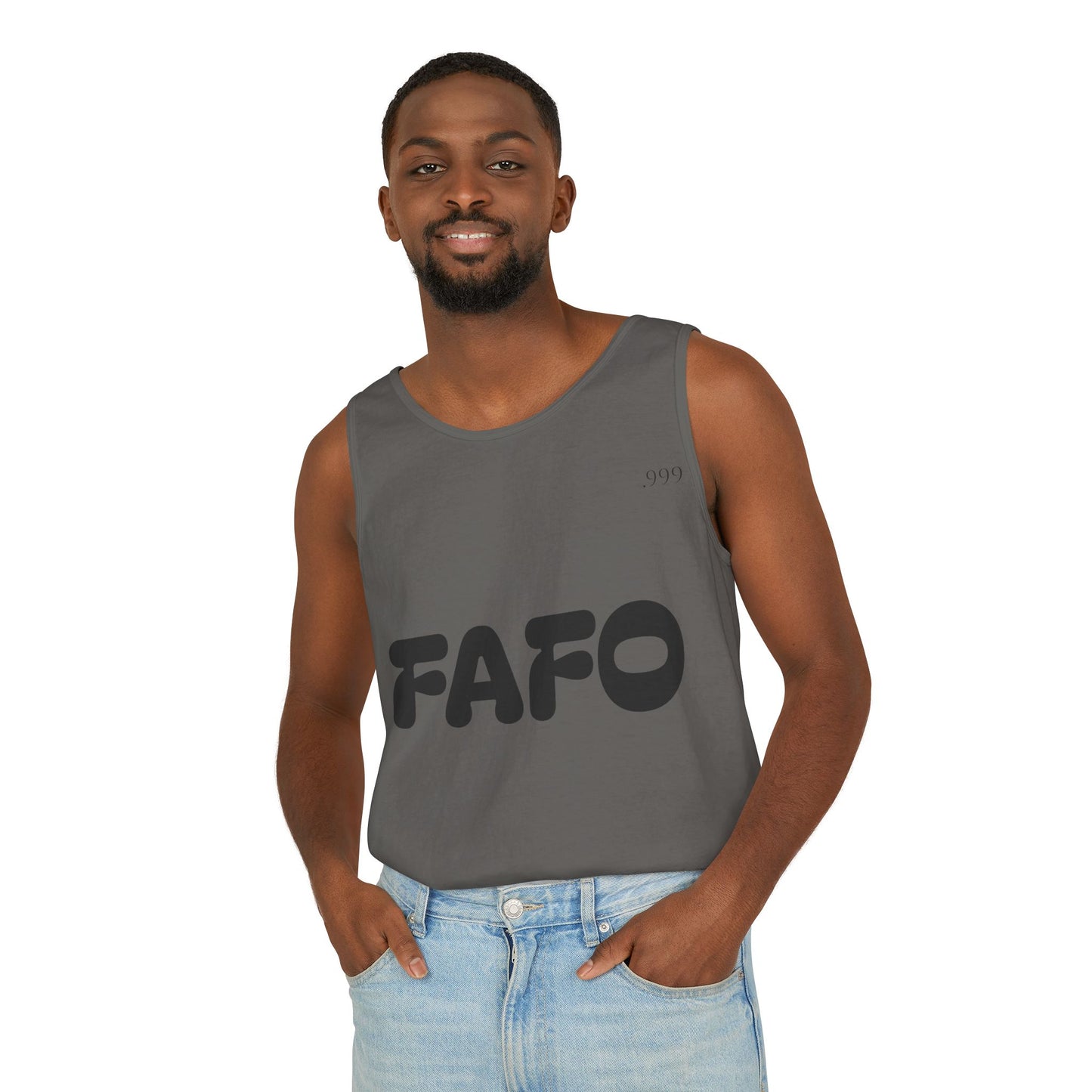 Trendy Unisex Tank Top with FAFO Design, Summer Essential, Casual Wear, Gift for Friends, Beach Outfit