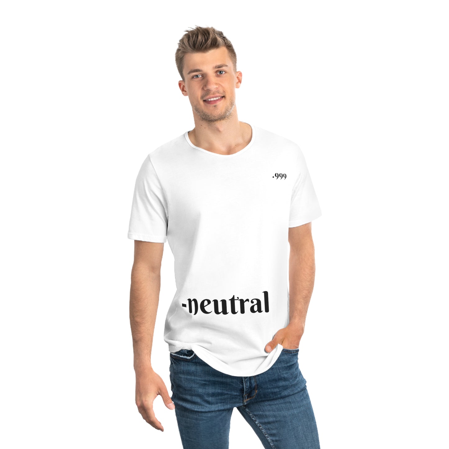 Men's Curved Hem Tee - Neutral Vibe, Stylish Casual Wear, Streetwear Essential, Perfect for Everyday or Special Occasions, Minimalist [...]