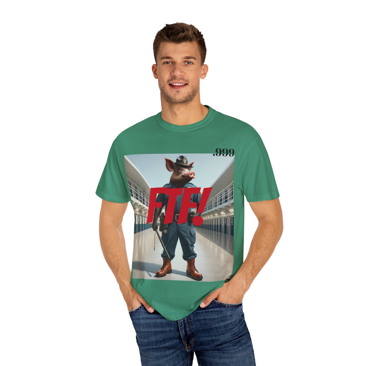 FTF! Unisex Garment-Dyed Tee - Bold Graphic Shirt for Trendsetters, Casual Wear, Gift for Friends, Street Style, Unique Wardrobe Must-Have