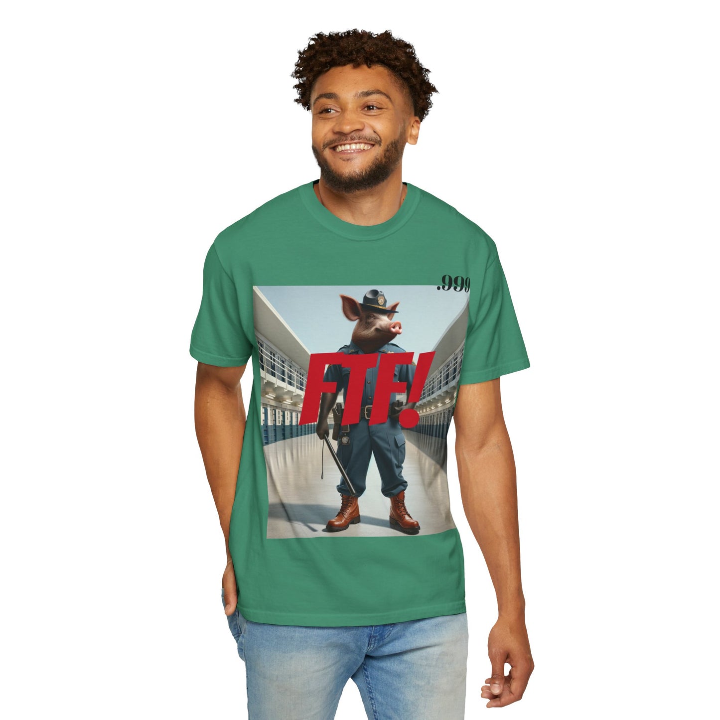 FTF! Unisex Garment-Dyed Tee - Bold Graphic Shirt for Trendsetters, Casual Wear, Gift for Friends, Street Style, Unique Wardrobe Must-Have