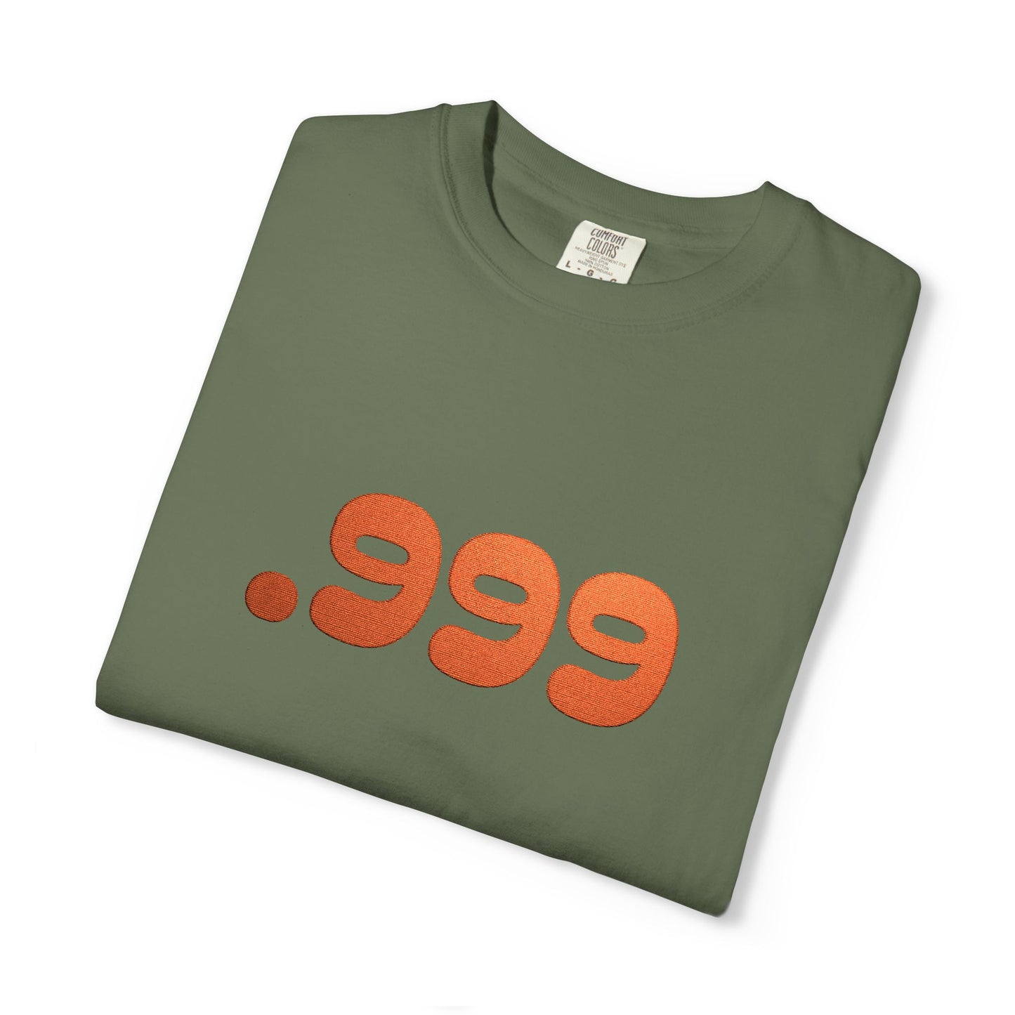 Garment-Dyed Unisex T-Shirt with .999 Design, Casual Wear, Street Style, Gift for Him/Her, Perfect for Everyday and Celebrations