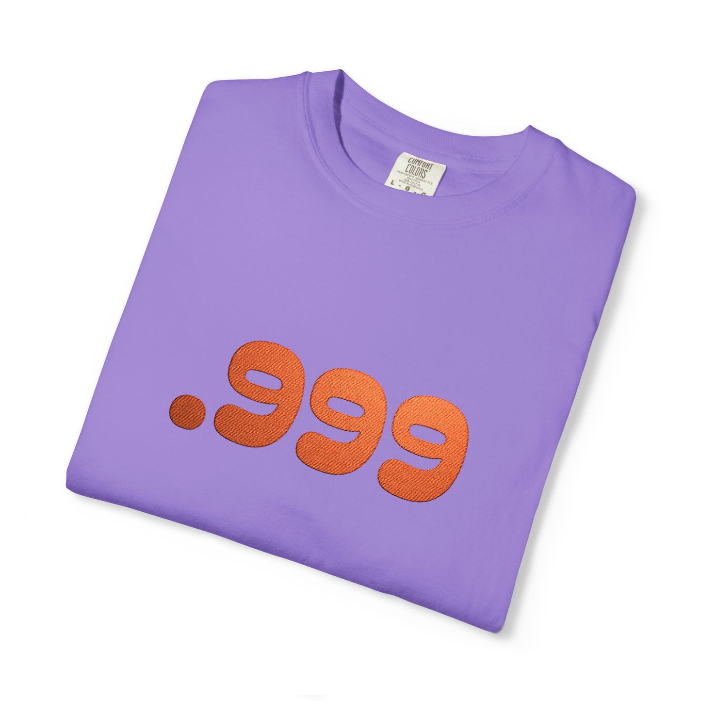 Garment-Dyed Unisex T-Shirt with .999 Design, Casual Wear, Street Style, Gift for Him/Her, Perfect for Everyday and Celebrations