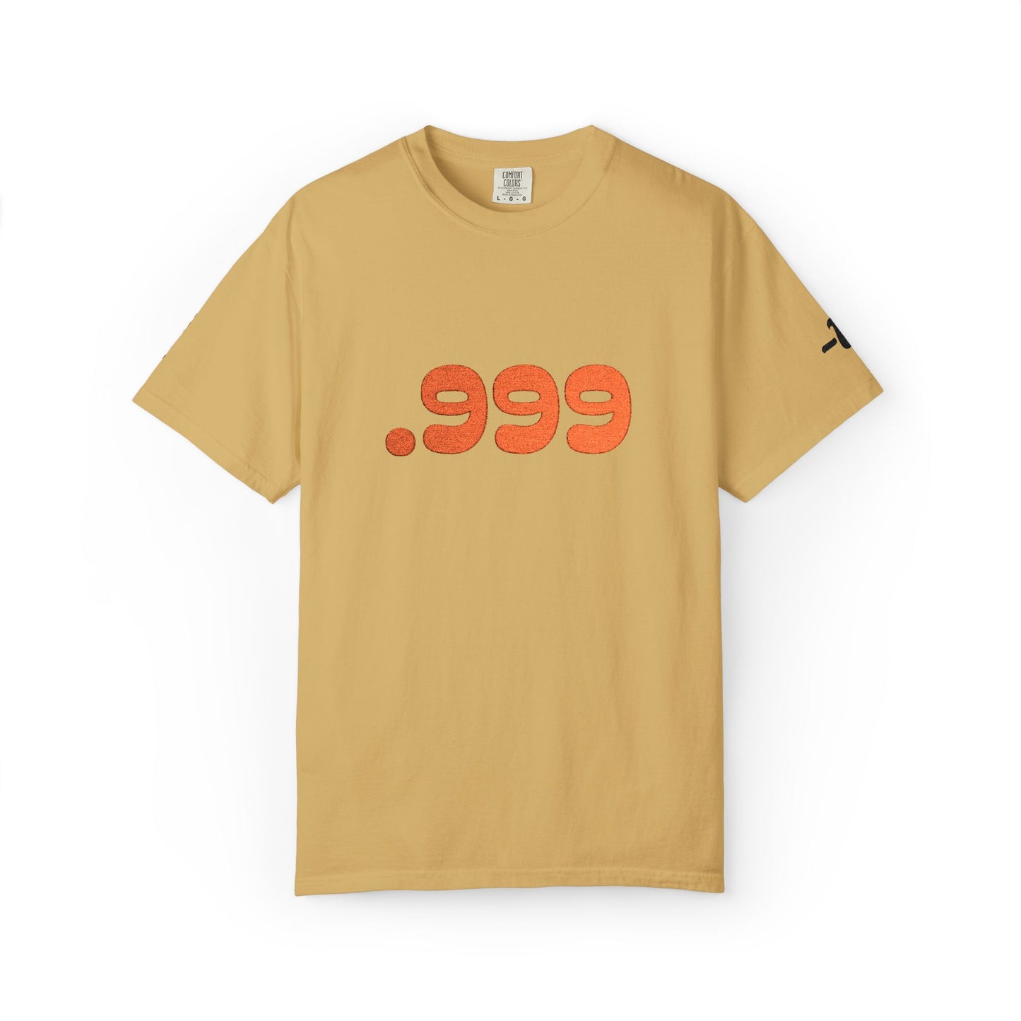 Garment-Dyed Unisex T-Shirt with .999 Design, Casual Wear, Street Style, Gift for Him/Her, Perfect for Everyday and Celebrations