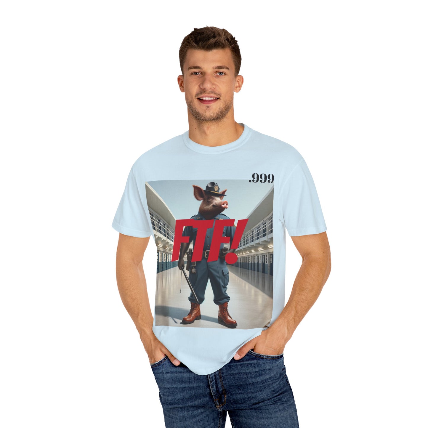 FTF! Unisex Garment-Dyed Tee - Bold Graphic Shirt for Trendsetters, Casual Wear, Gift for Friends, Street Style, Unique Wardrobe Must-Have